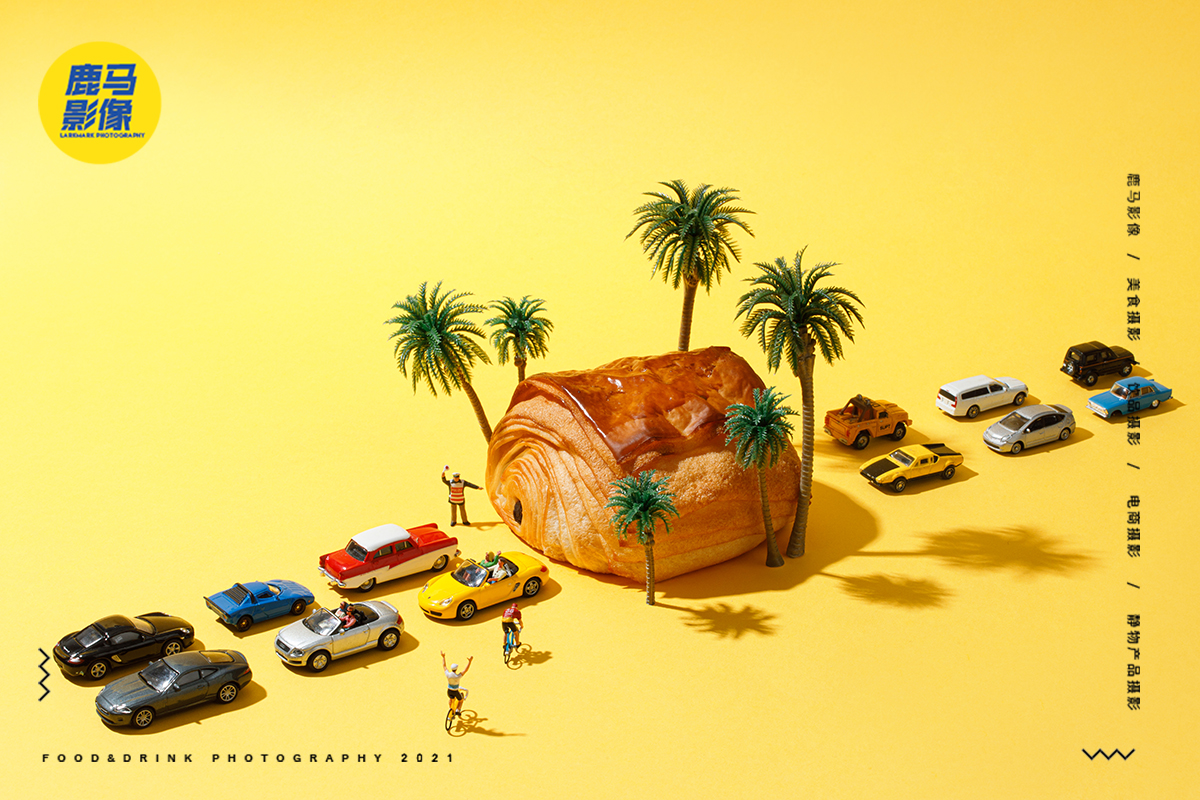 GC面包✖️鹿马影像 创意微缩小人国摄影 