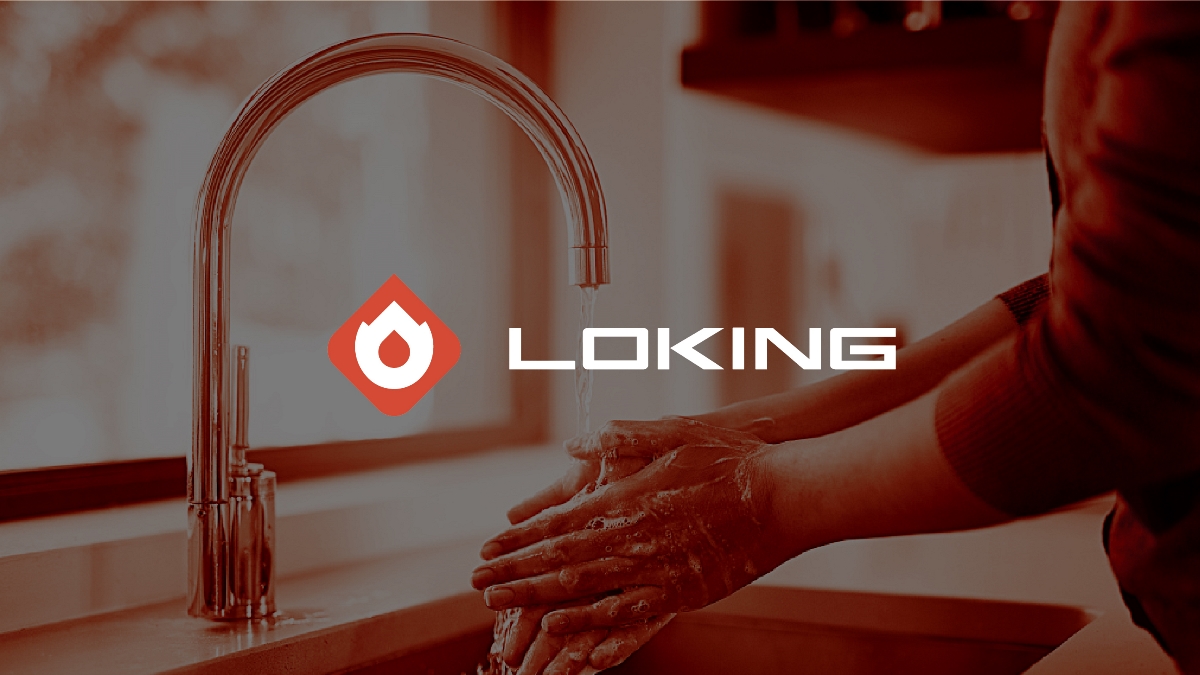LOKING 洛鑫科技 卫浴水龙太热水品牌标志设计