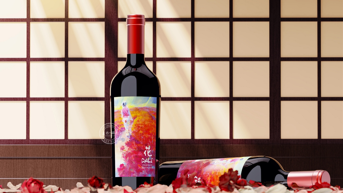 【下关风吹上关花 / 洱海月照苍山雪】 风花雪月红酒包装设计