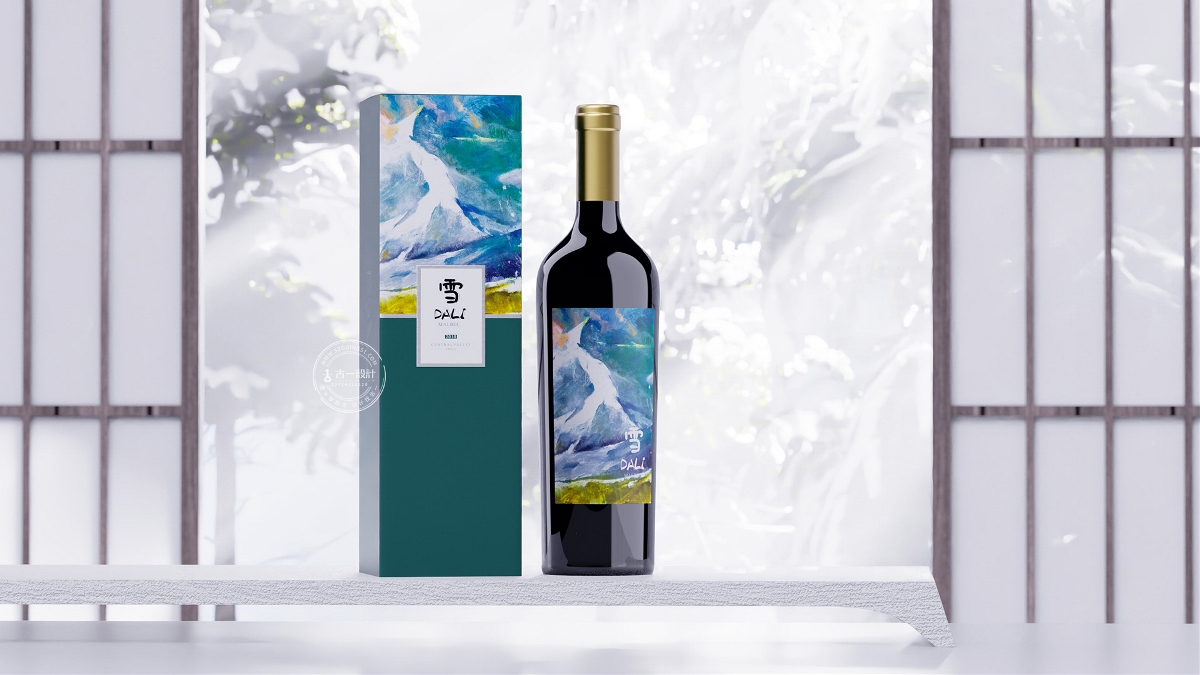 【下关风吹上关花 / 洱海月照苍山雪】 风花雪月红酒包装设计