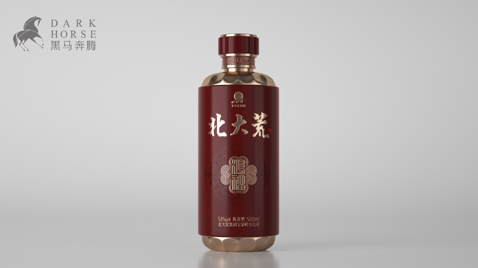 贵州酱香型白酒包装设计酒瓶设计-北大荒酱酒包装设计