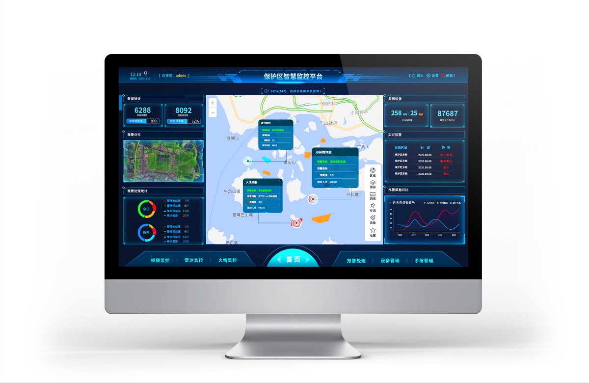 【UI/網(wǎng)頁(yè)/界面】生態(tài)保護(hù)區(qū)數(shù)據(jù)可視化后臺(tái)界面設(shè)計(jì)