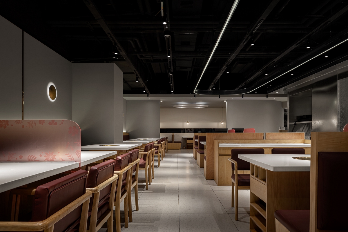 烤肉餐厅升级设计，韩时烤肉，540㎡简约风烤肉空间