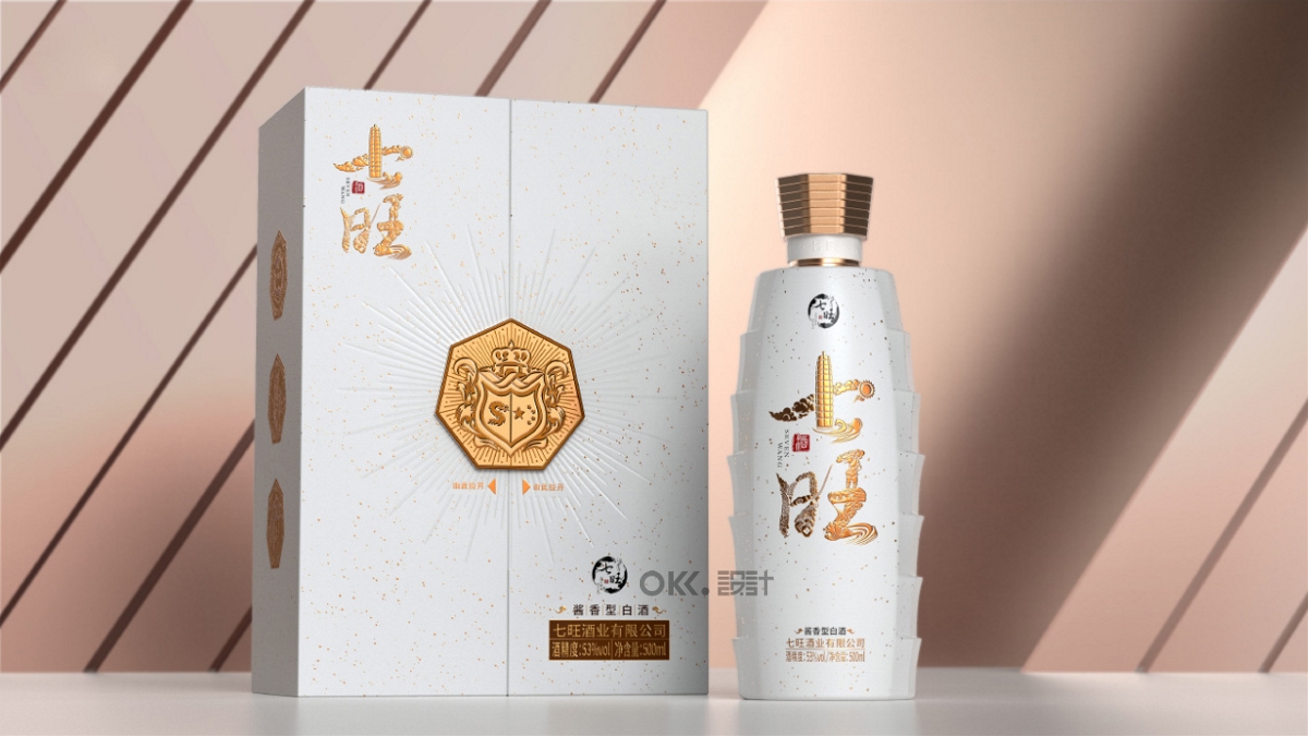 OKK-酱香型白酒品牌七旺酱酒包装设计