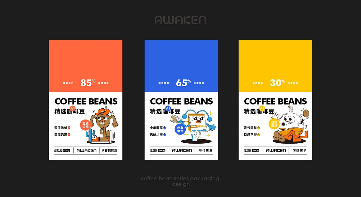 咖啡包裝設(shè)計丨覺醒咖啡品牌全案