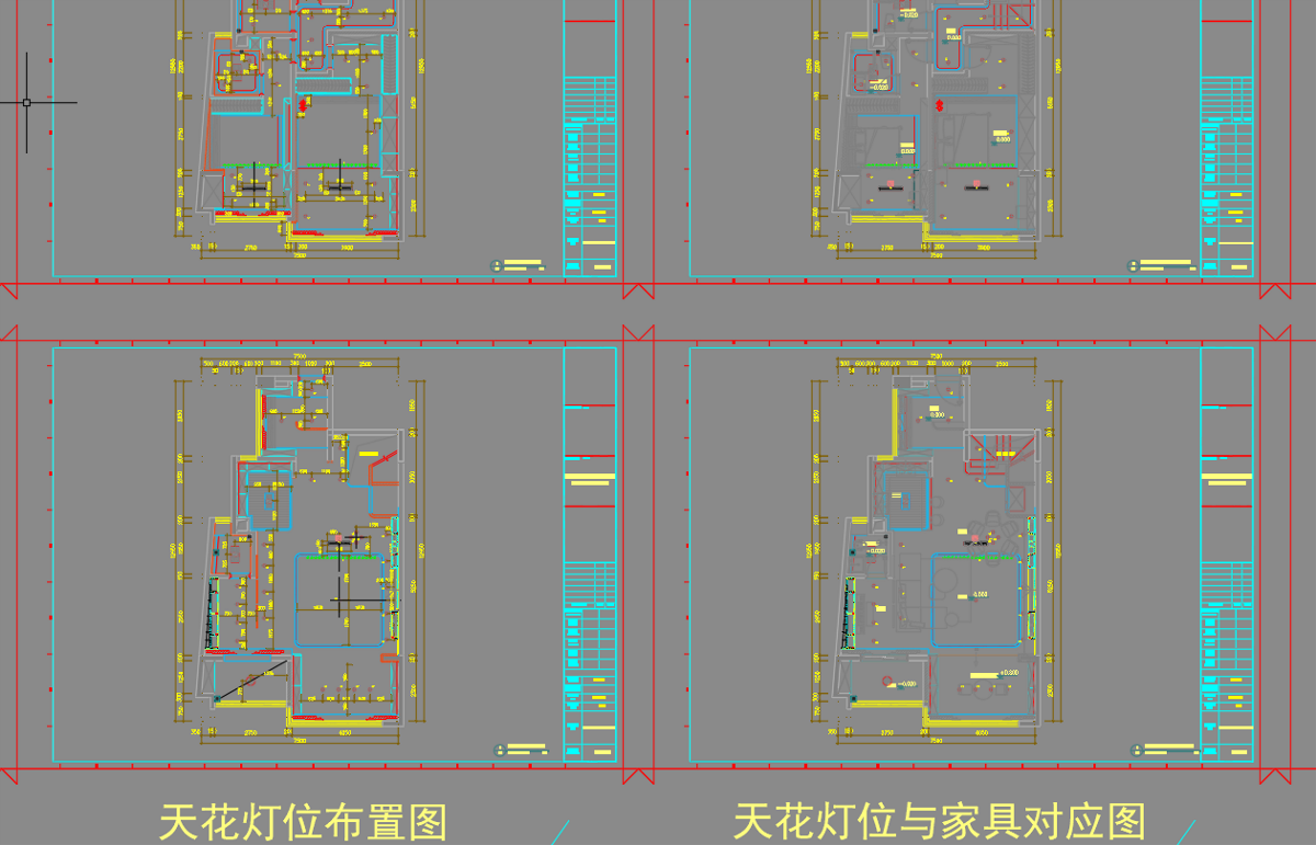 現代別墅效果圖+施工圖案例分享