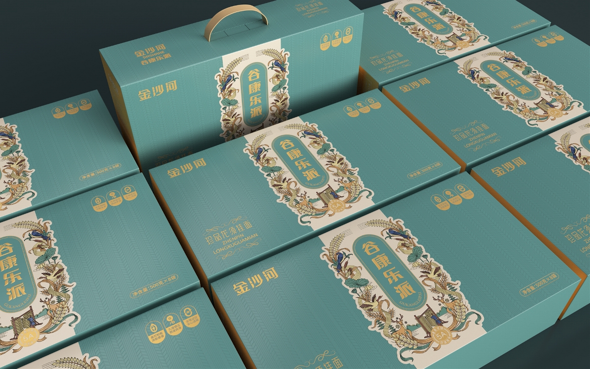 金沙河-挂面包装设计|挂面礼盒设计|挂面品牌设计|瑞智博诚品牌设计