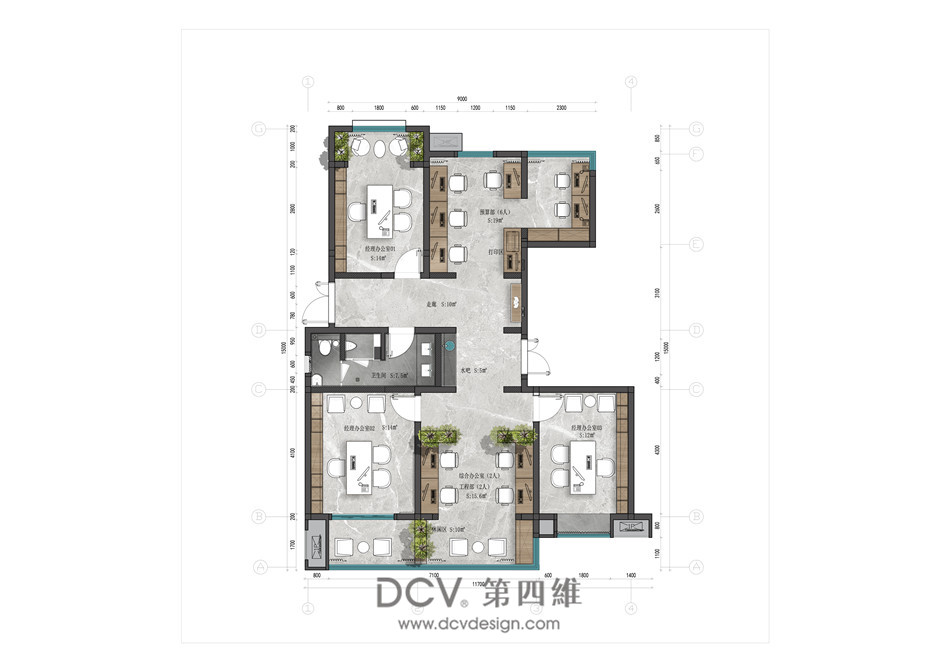 渭南-信達地產售樓部室內外裝修設計