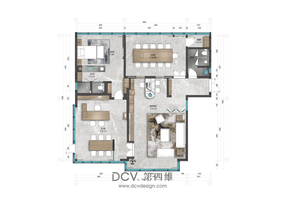 渭南-信達地產售樓部室內外裝修設計