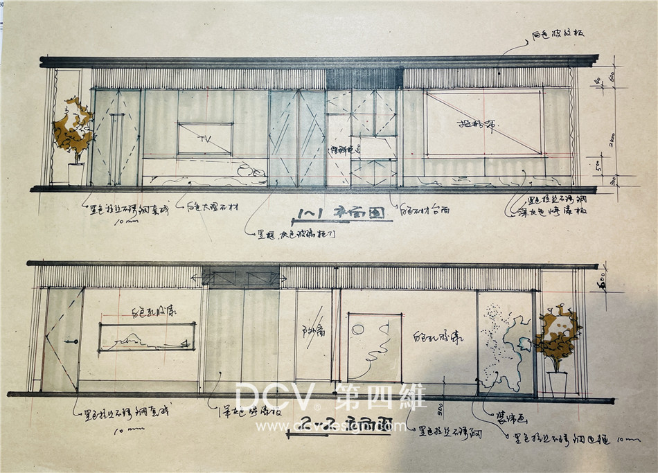 渭南-信达地产售楼部室内外装修设计