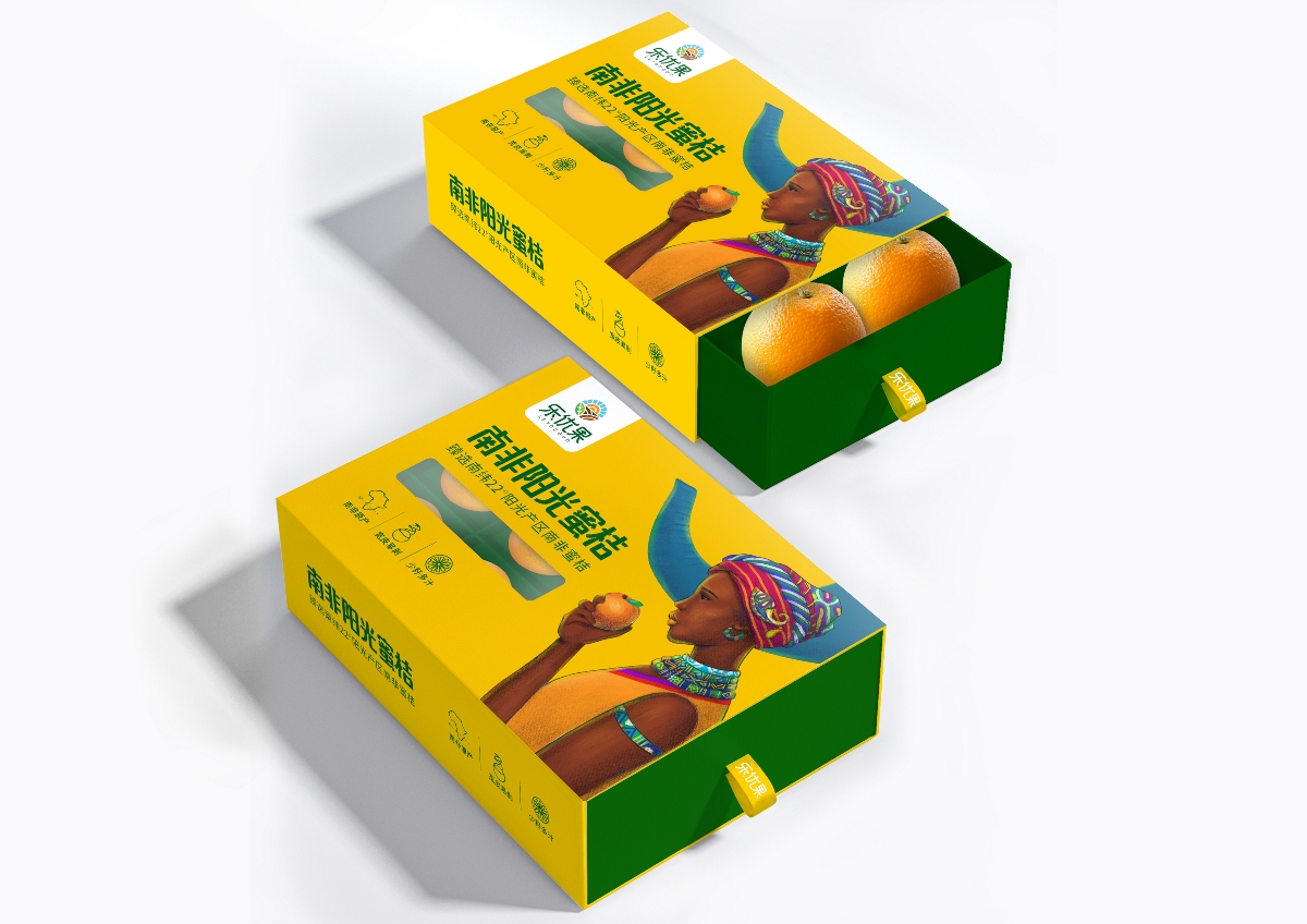 南非阳光蜜桔创意礼盒包装设计