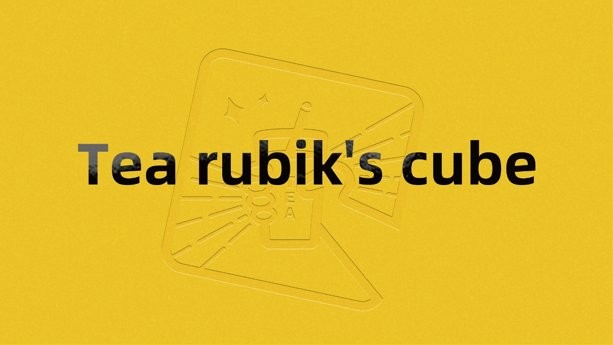 Tea rubiks cube茶魔方 品牌设计