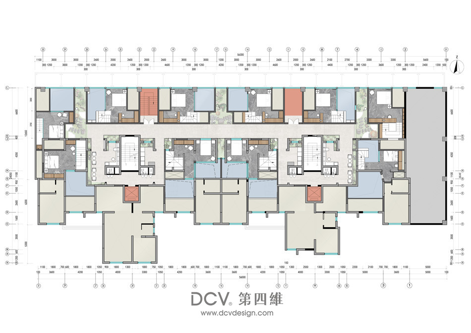 渭南-信达现代城商业改住宅室内外装修设计