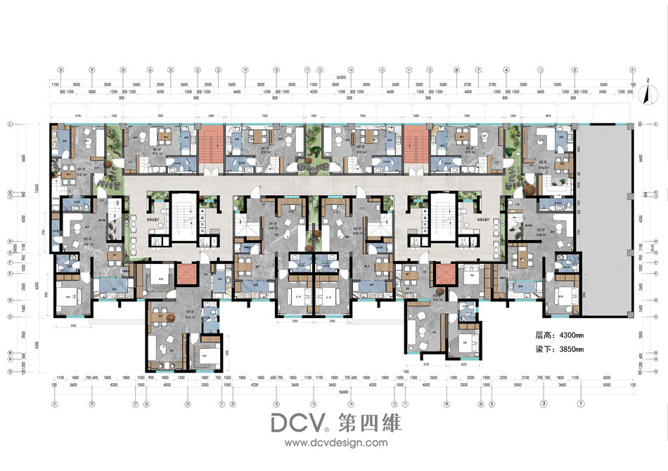 渭南-信達現(xiàn)代城商業(yè)改住宅室內(nèi)外裝修設計