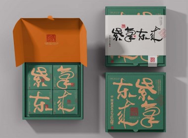 中国风飞机盒月饼包装样机