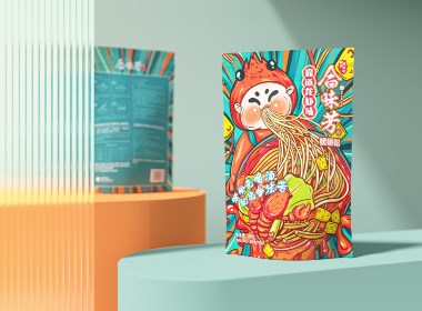 合味芳——霸道小龙虾味螺蛳粉包装设计