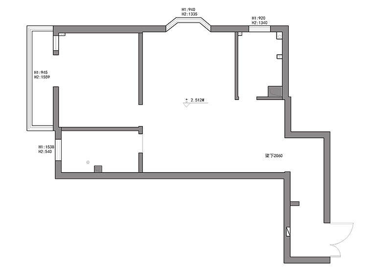 【久栖设计】58㎡一居室拥有超大厨房+超长玄关，尽显不一样的现代轻奢风
