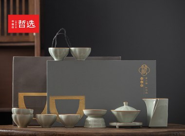 【中国白·哲选】汝窑玄月茶具套装