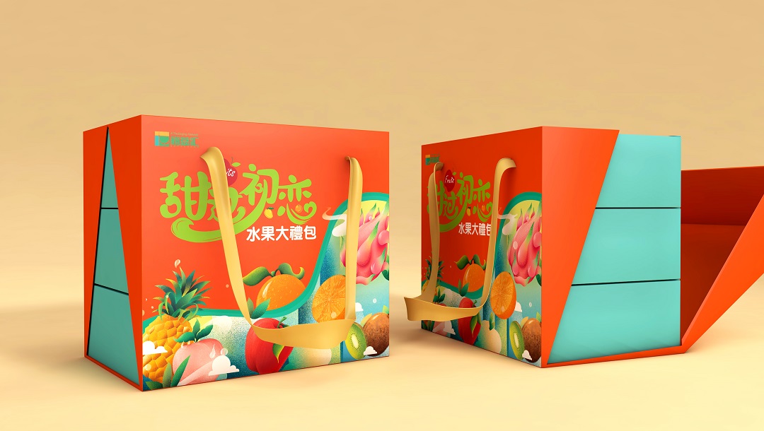 “甜过初恋”水果通用礼盒包装设计