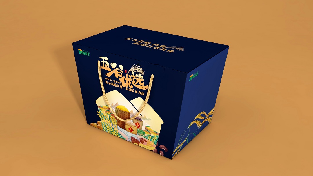 “五谷优选”杂粮礼盒包装设计