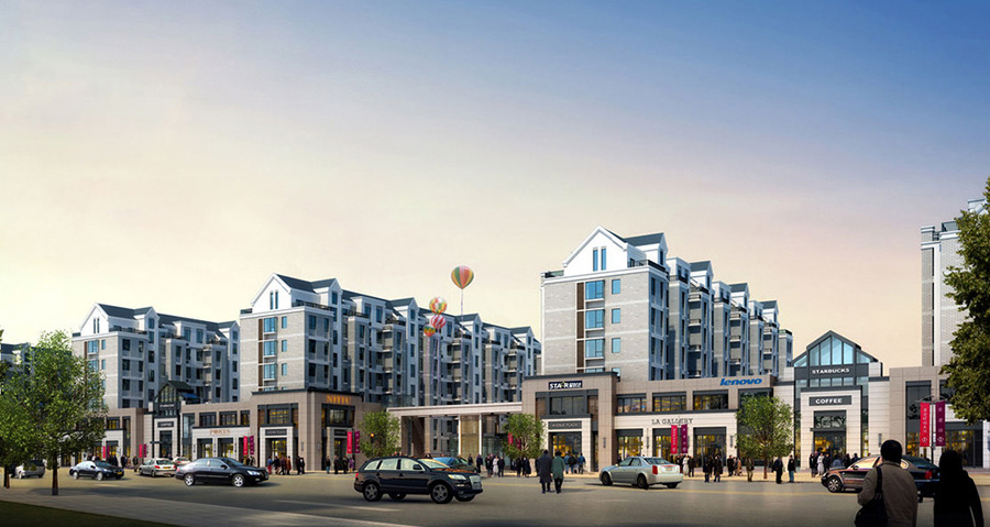 商住楼建筑外观设计案例效果图