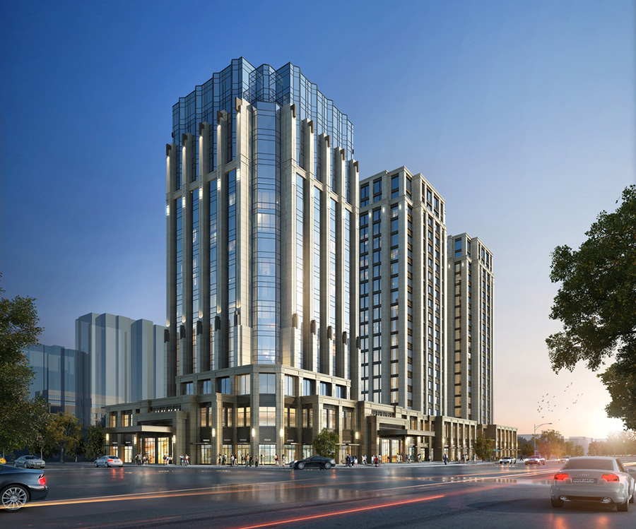 商住楼建筑外观设计案例效果图