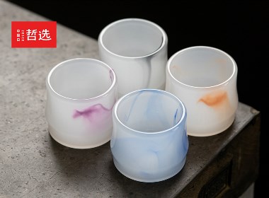 【中国白·哲选】水墨琉璃品茗杯