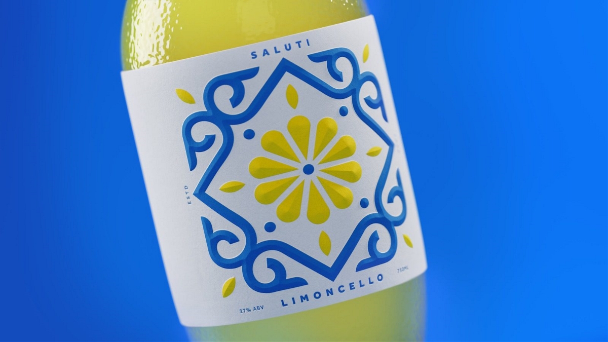 柠檬酒标签设计