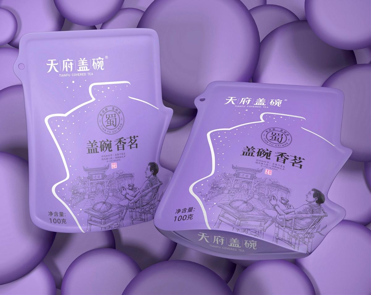 天府蓋碗茶丨火麒麟品牌