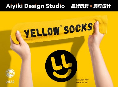 Ayk作品：YELLOW潮袜品牌形象logo设计