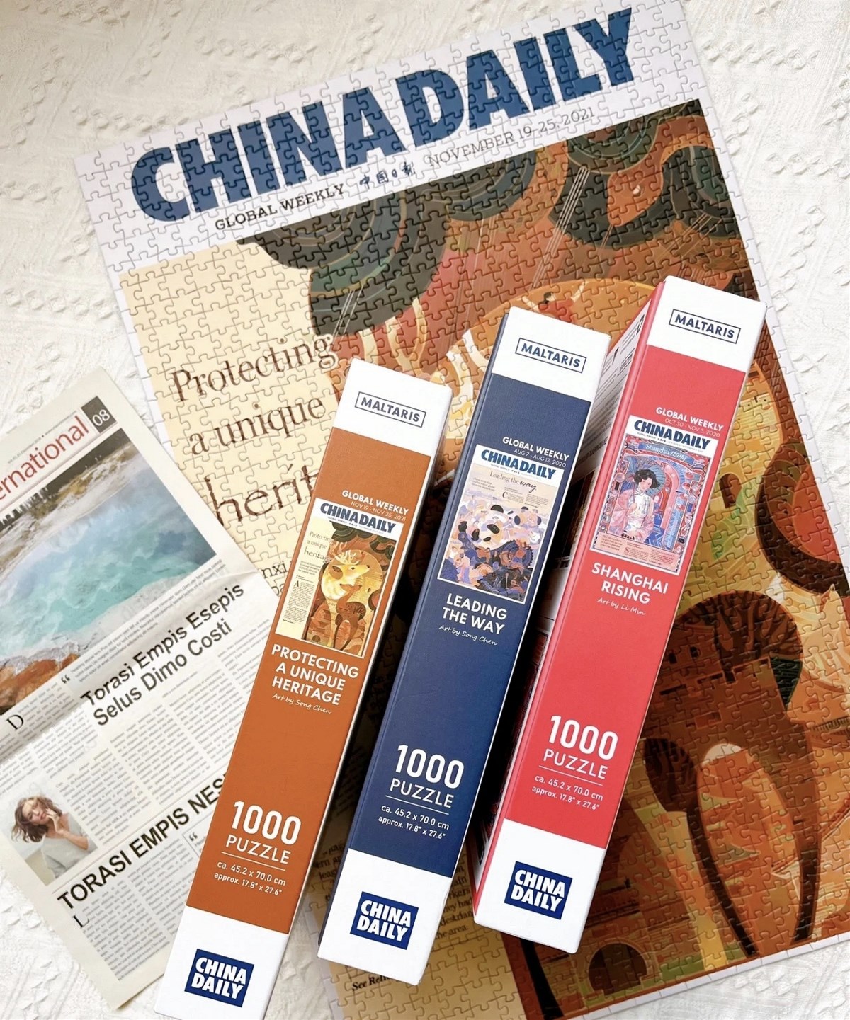 青柚设计x ChinaDaily x Maltaris 丨中国日报海外版 拼图包装设计