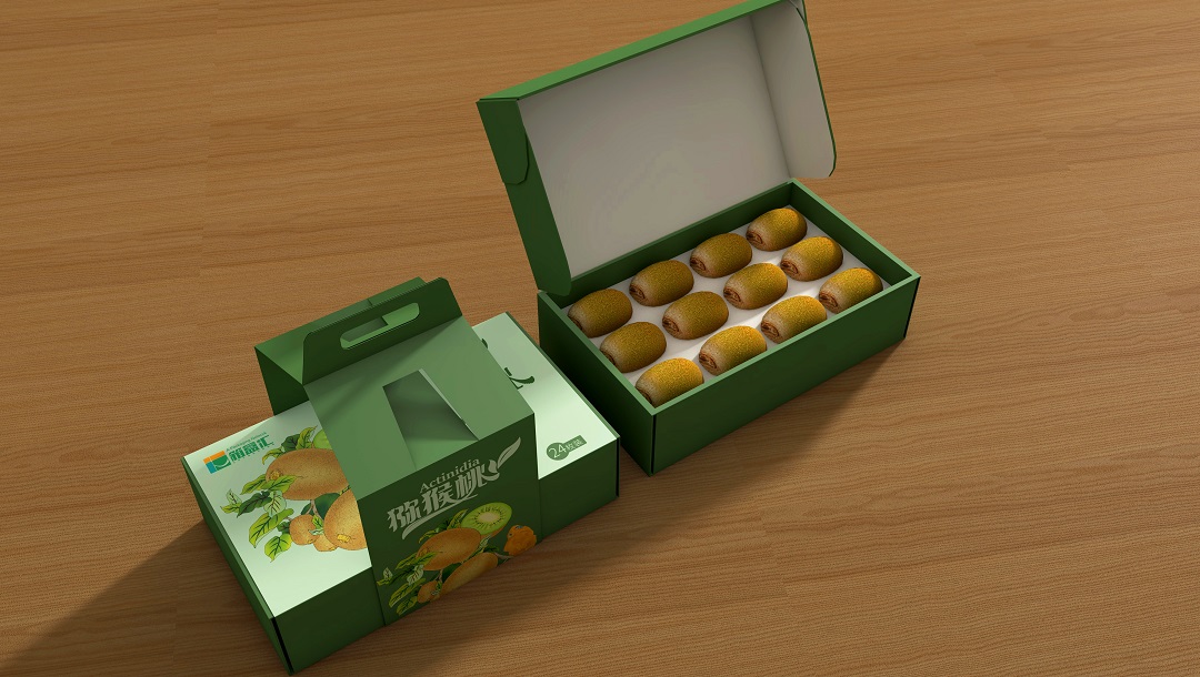 24枚装双层猕猴桃水果礼盒包装设计