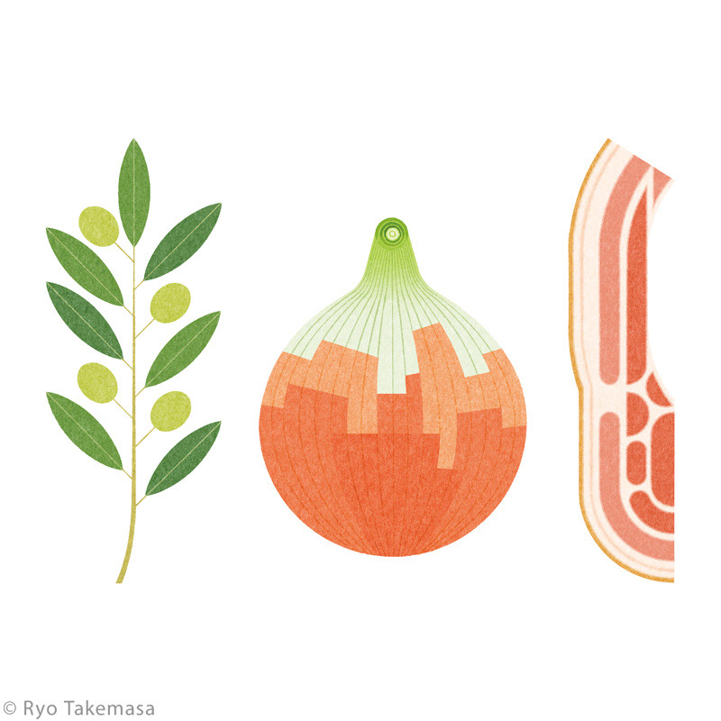 水果和蔬菜的插画设计欣赏
