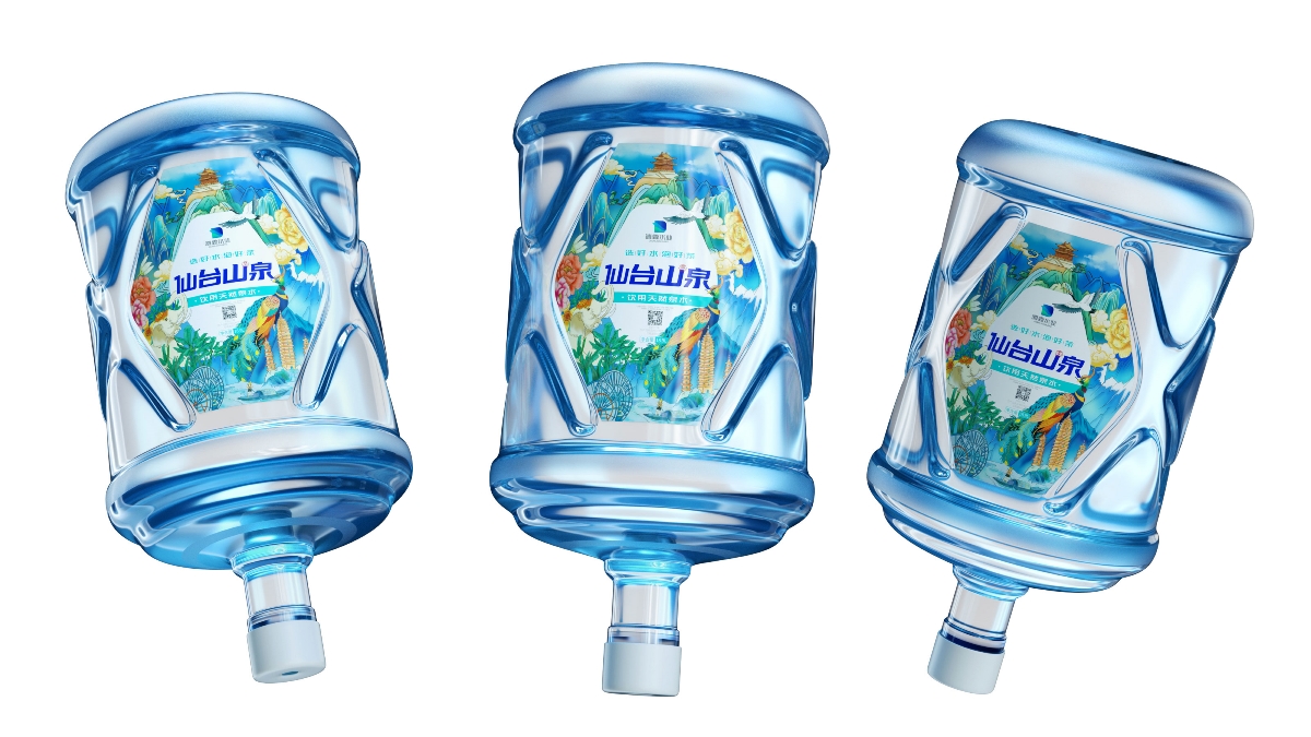 云南仙台山泉水丨滇霖水业桶装水包装设计