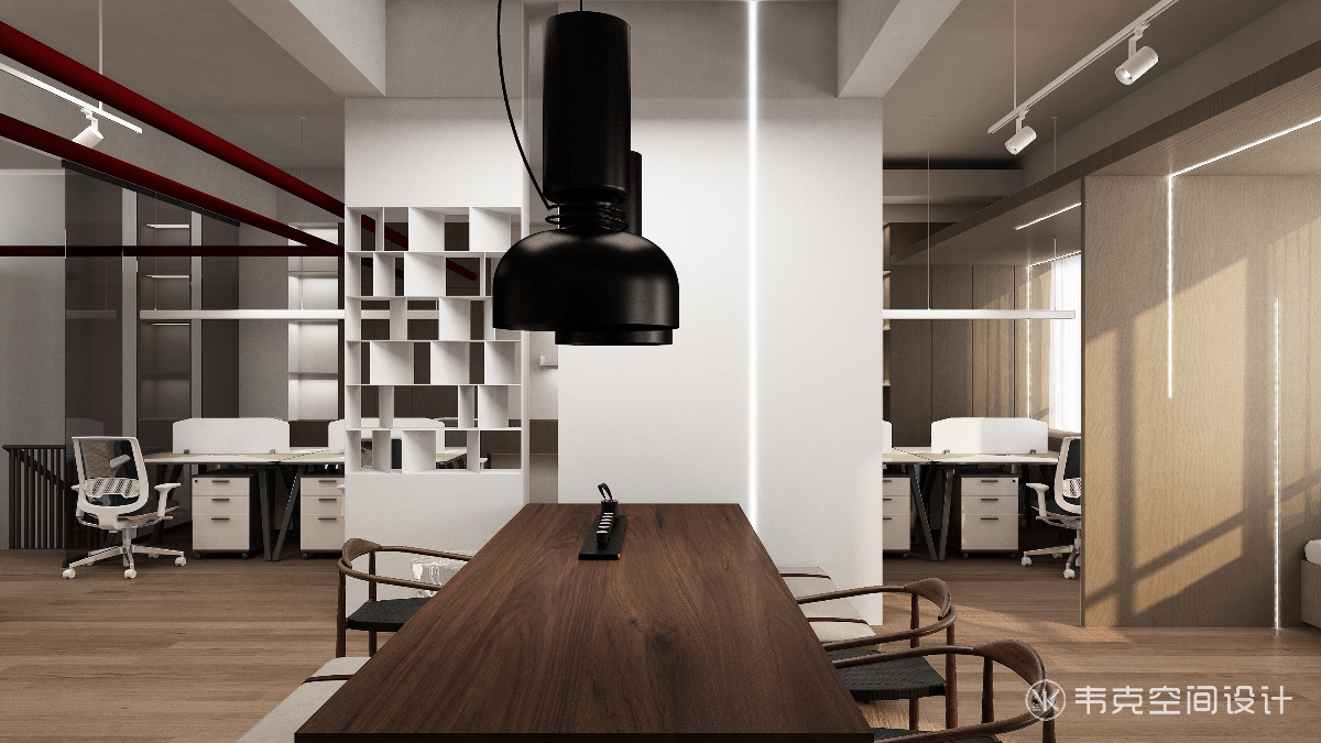 韦克丨办公空间设计，简洁的艺术感