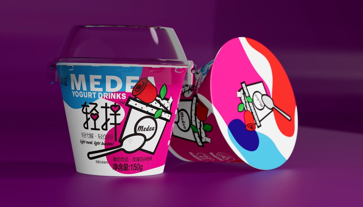 轻拌酸奶包装设计