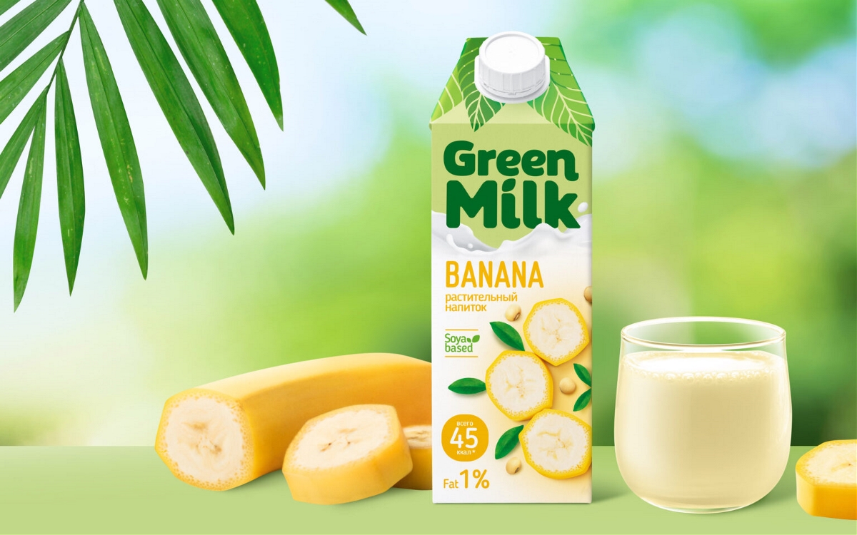 健康绿色植物奶系列产品包装设计