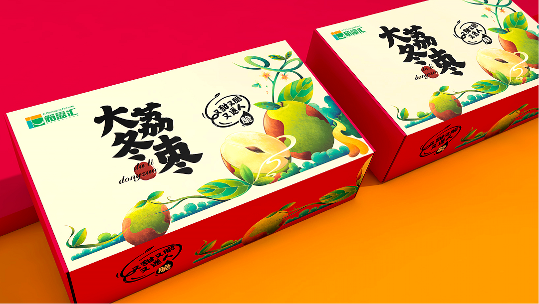 清新风“大荔冬枣”礼盒包装设计