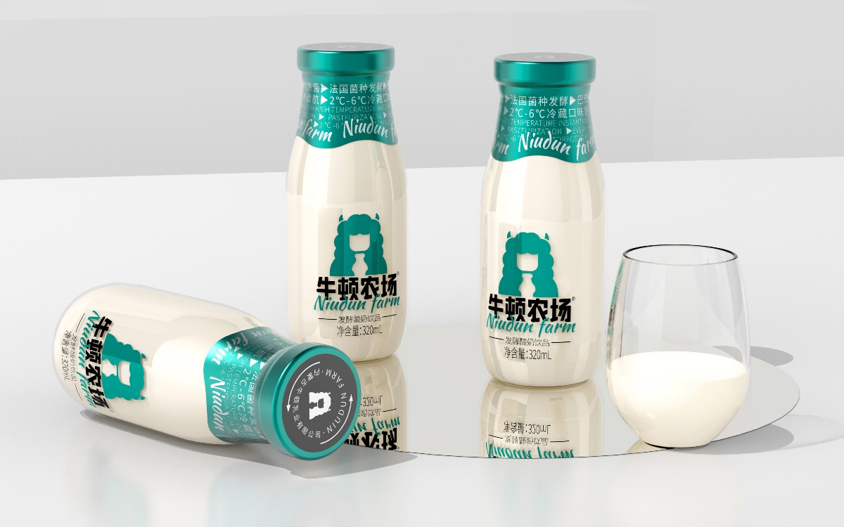 【氙品牌】牛顿农场酸奶饮品饮料全系列包装设计