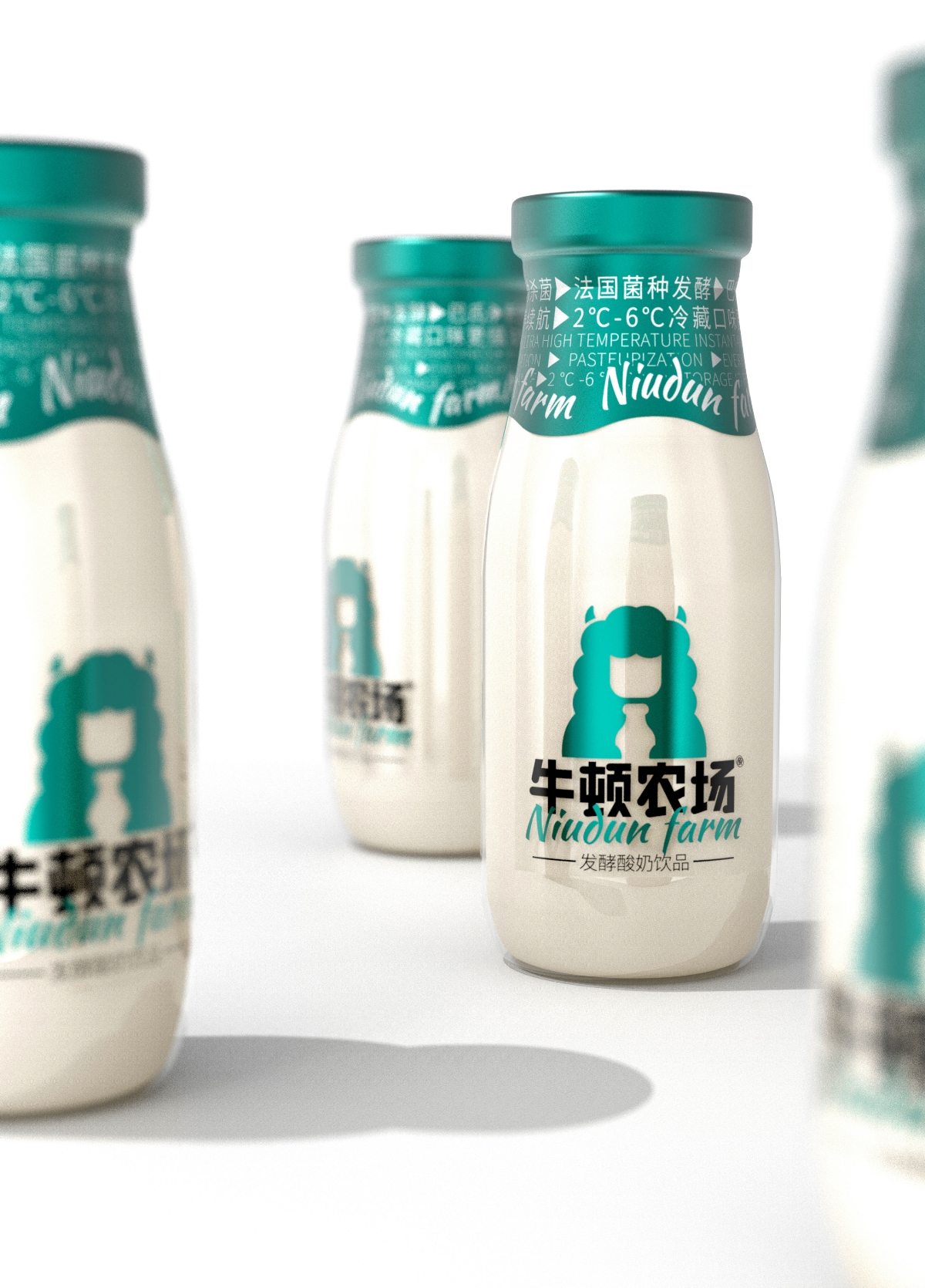 【氙品牌】牛顿农场酸奶饮品饮料全系列包装设计