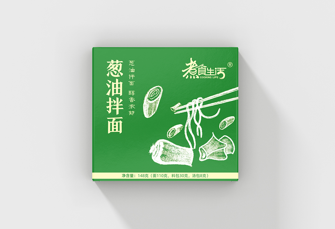 国风/煮食生活/商超/半干面 面条包装设计