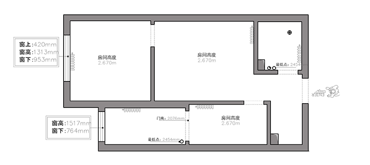 【久栖设计】36㎡水泥质感冷淡风，打造95后男孩的家