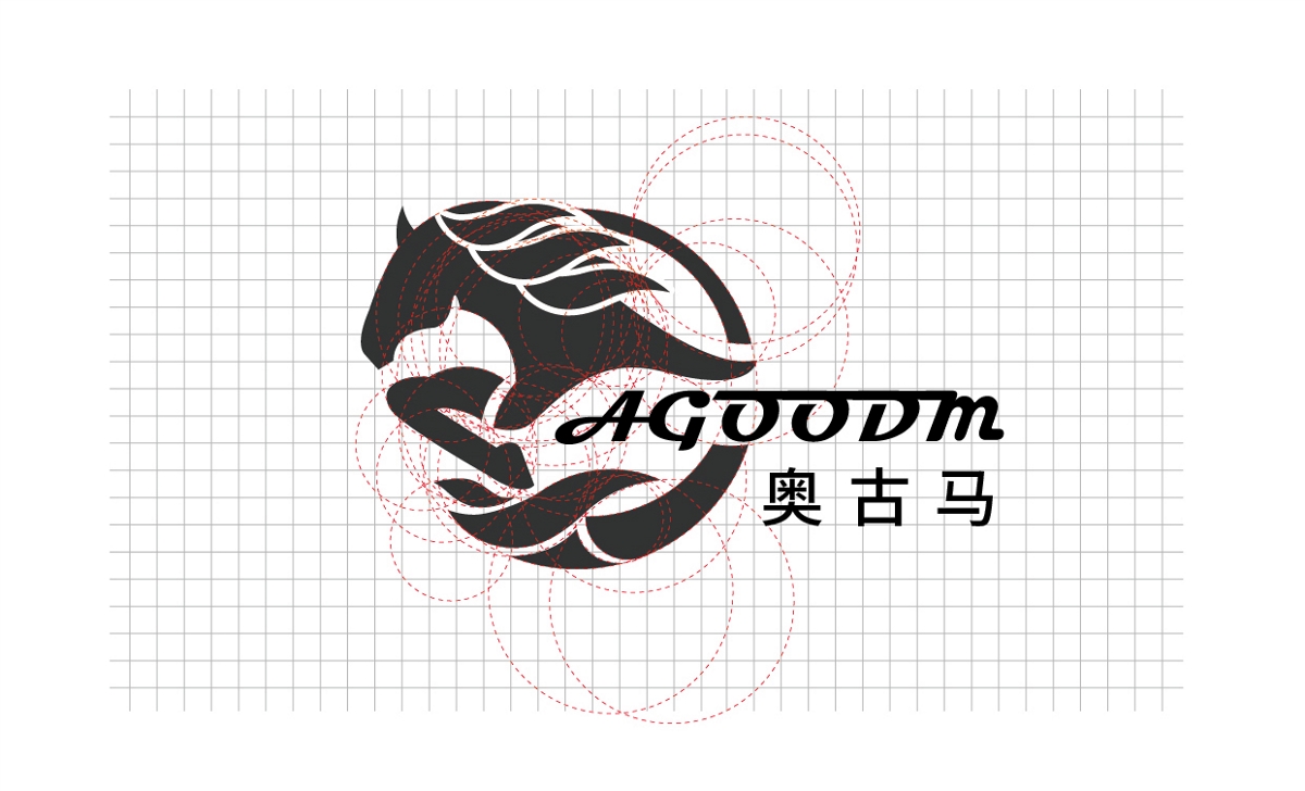 奥古马——马踏飞燕logo设计