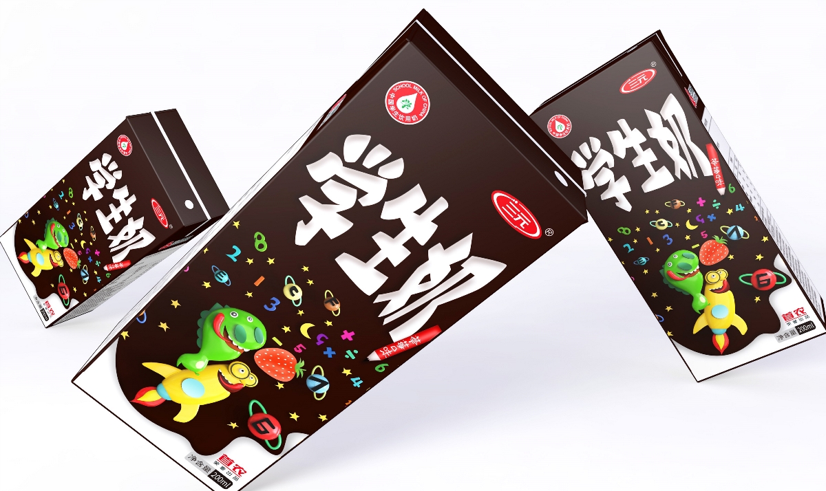 牛奶系列产品|学生奶包装设计