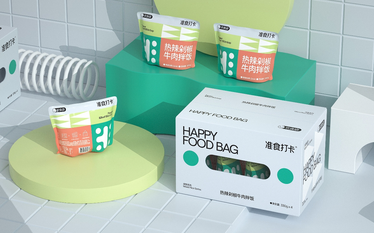 《Happy Food Bag 歡食袋》準(zhǔn)時(shí)打卡 拌飯系列包裝設(shè)計(jì)