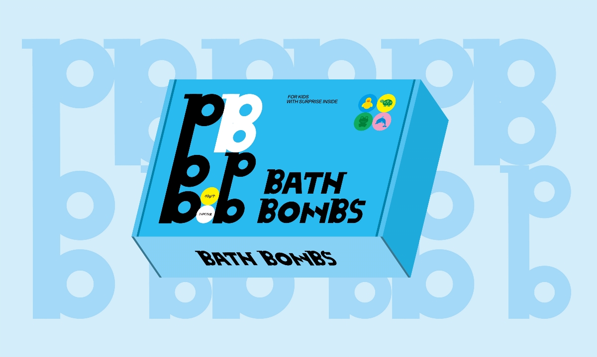 BATHBOMBS婴儿浴盐球包装盒设计