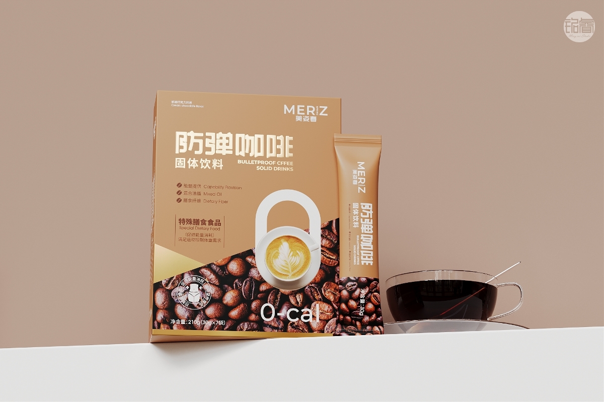保健品包裝設計 瘦身咖啡 防彈咖啡 固體飲料 包裝設計©劉益銘原創作品