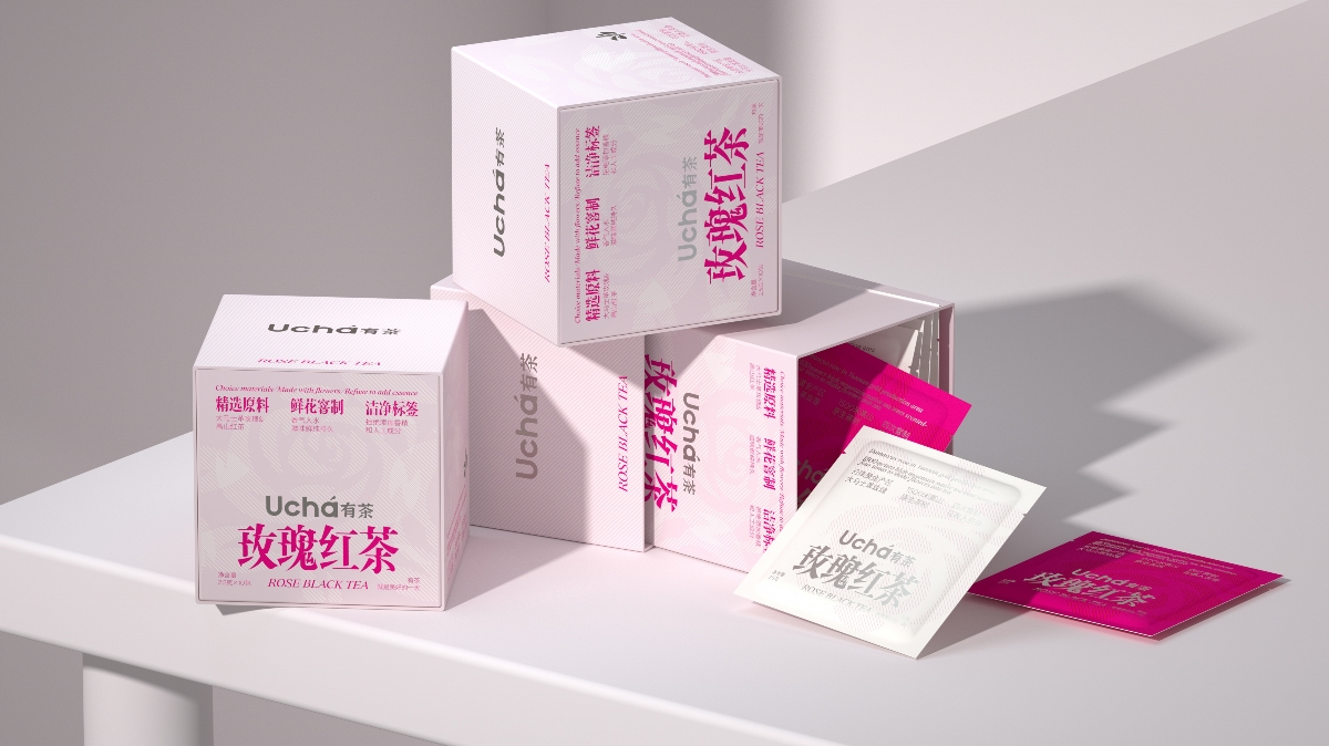 尚智×有茶｜玫瑰红茶概念包装｜饮品包装设计