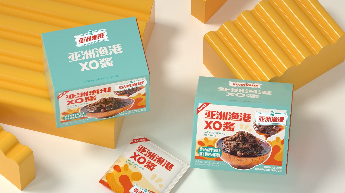 尚智×亚洲渔港｜招牌海鲜酱概念包装｜酱料包装设计