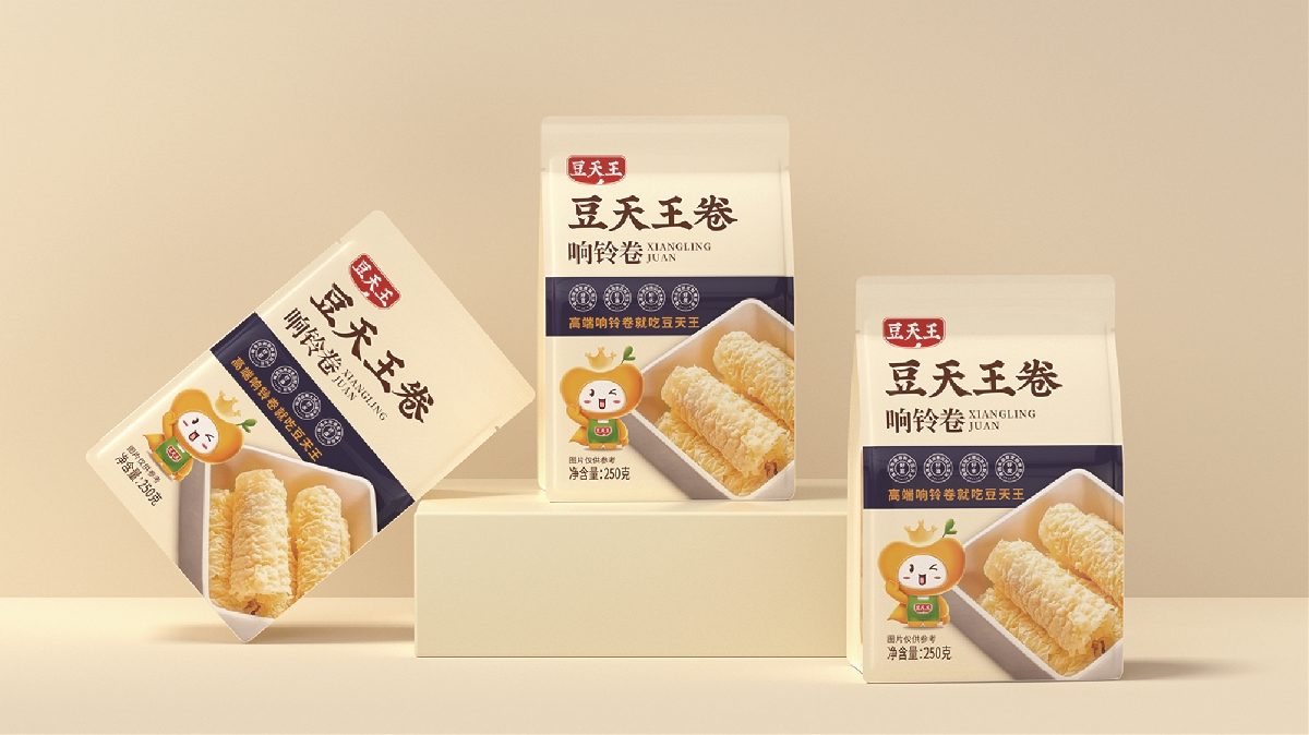 粵貓 x 豆天王 | 響鈴卷品牌全案策劃  插畫 IP vis 包裝 展架 詳情頁設(shè)計(jì)